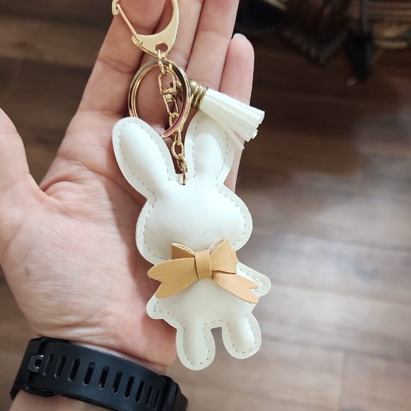 Accessories - White Bunny Rabbit Bag Charm